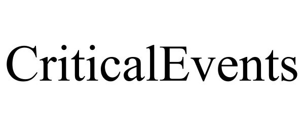 Trademark Logo CRITICALEVENTS