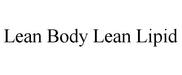  LEAN BODY LEAN LIPID