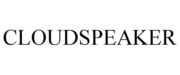 Trademark Logo CLOUDSPEAKER