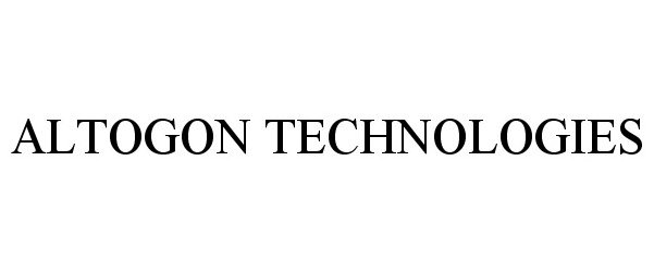 Trademark Logo ALTOGON TECHNOLOGIES