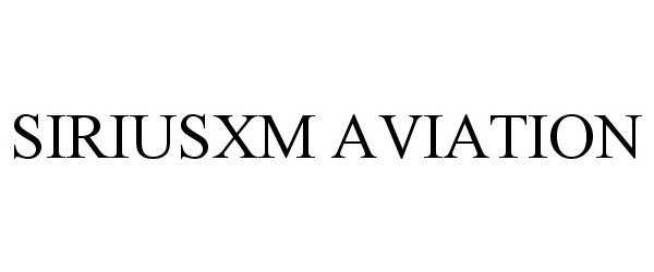 Trademark Logo SIRIUSXM AVIATION