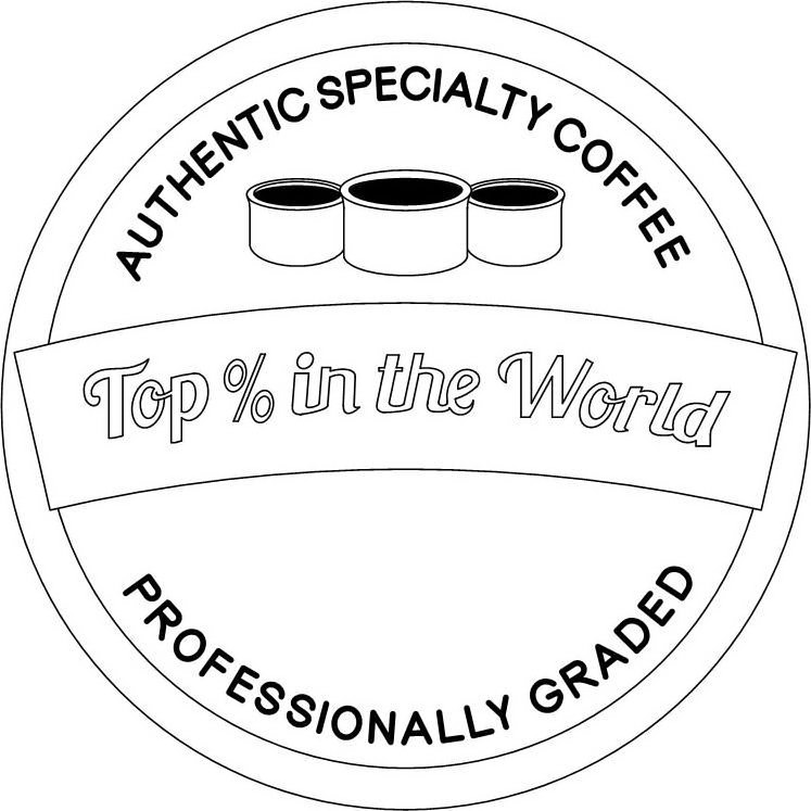 Trademark Logo AUTHENTIC SPECIALTY COFFEE TOP % IN THE WORLD PROFESSIONALLY GRADED