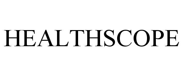 Trademark Logo HEALTHSCOPE