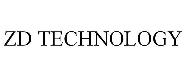 Trademark Logo ZD TECHNOLOGY