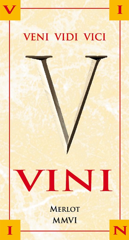 Trademark Logo V VENI VIDI VICI VINI MERLOT MMVI