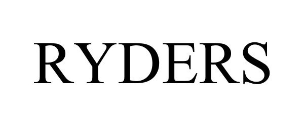 Trademark Logo RYDERS