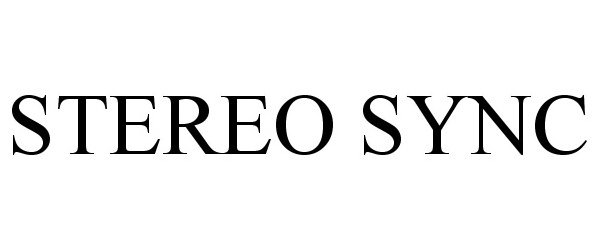 Trademark Logo STEREO SYNC