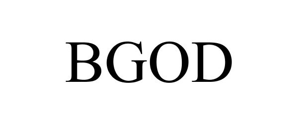 Trademark Logo BGOD