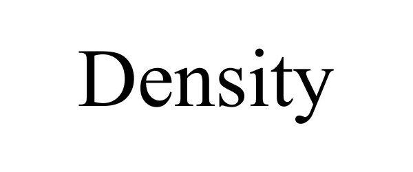 Trademark Logo DENSITY