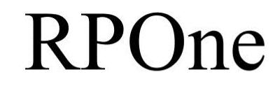 Trademark Logo RPONE