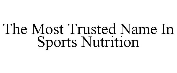 Trademark Logo THE MOST TRUSTED NAME IN SPORTS NUTRITION