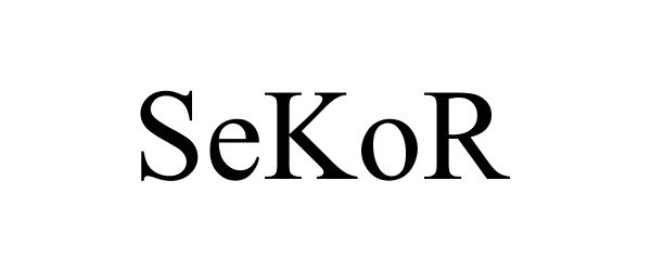 Trademark Logo SEKOR