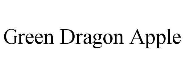 Trademark Logo GREEN DRAGON APPLE