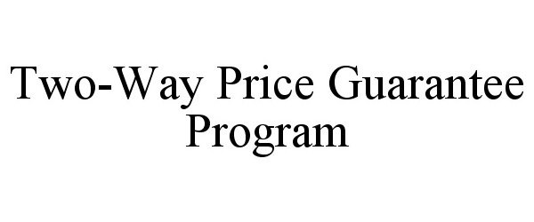 Trademark Logo TWO-WAY PRICE GUARANTEE PROGRAM