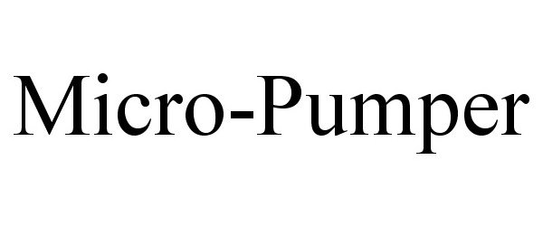 Trademark Logo MICRO-PUMPER