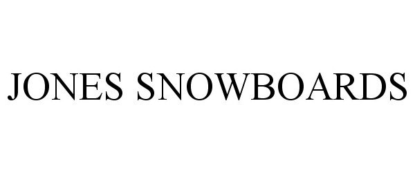 JONES SNOWBOARDS