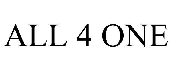 Trademark Logo ALL 4 ONE