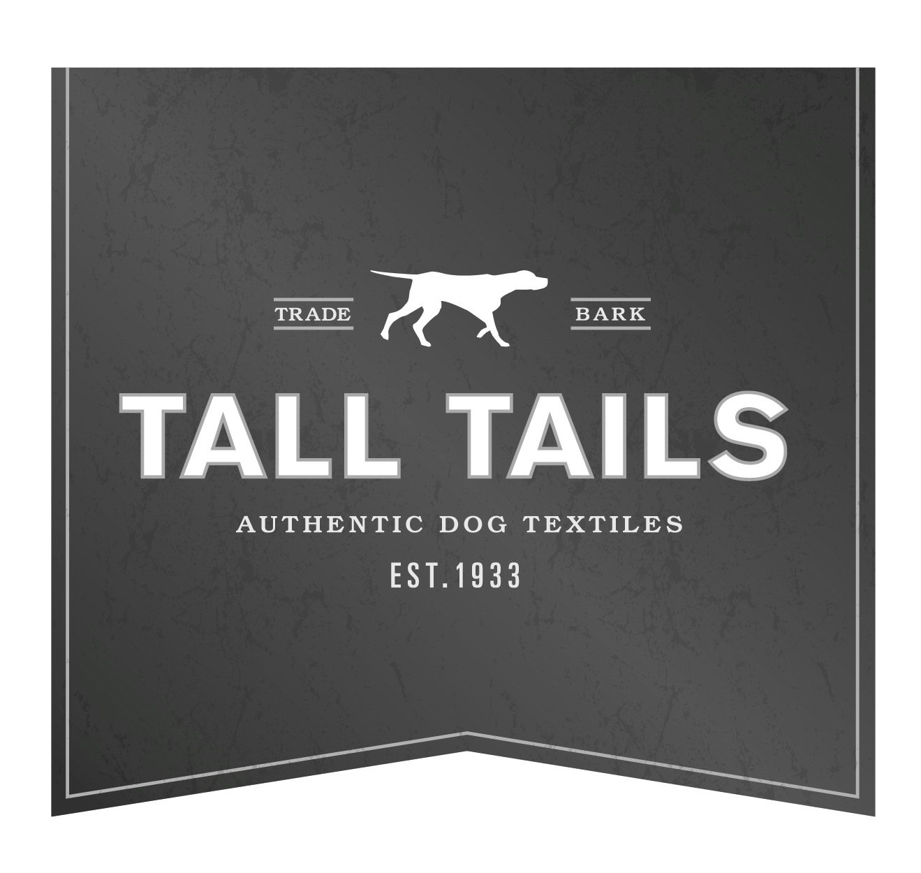 Trademark Logo TRADE BARK TALL TAILS AUTHENTIC DOG TEXTILES EST. 1933