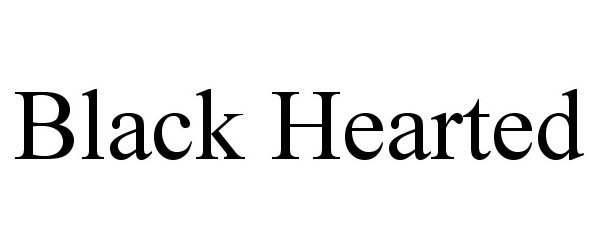 Trademark Logo BLACK HEARTED