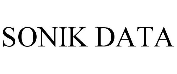 Trademark Logo SONIK DATA
