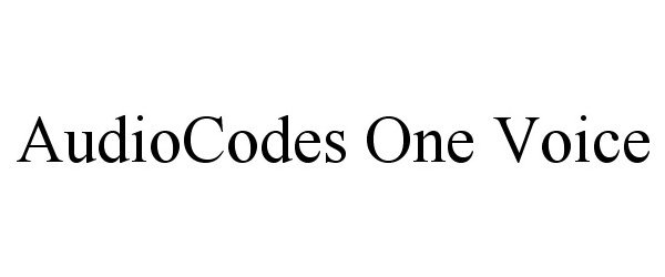  AUDIOCODES ONE VOICE