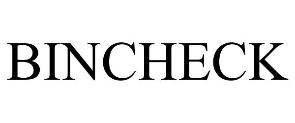 Trademark Logo BINCHECK