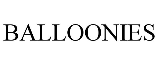 Trademark Logo BALLOONIES