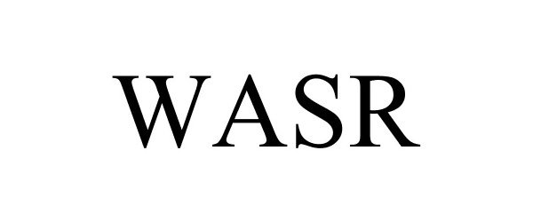 Trademark Logo WASR