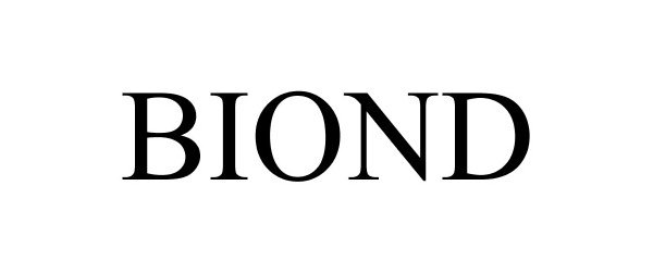 Trademark Logo BIOND