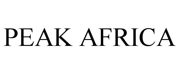 Trademark Logo PEAK AFRICA