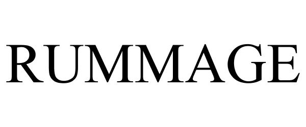 Trademark Logo RUMMAGE
