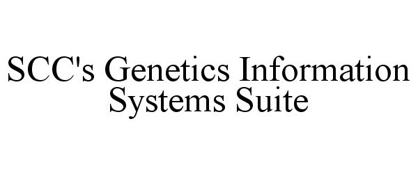 Trademark Logo SCC'S GENETICS INFORMATION SYSTEMS SUITE
