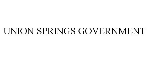  UNION SPRINGS GOVERNMENT
