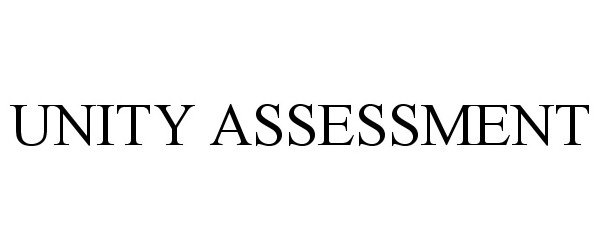 Trademark Logo UNITY ASSESSMENT