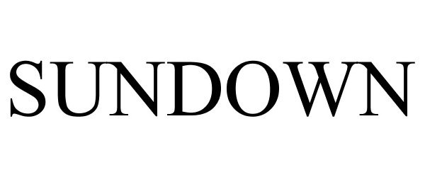 Trademark Logo SUNDOWN