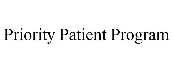  PRIORITY PATIENT PROGRAM