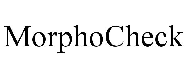 Trademark Logo MORPHOCHECK