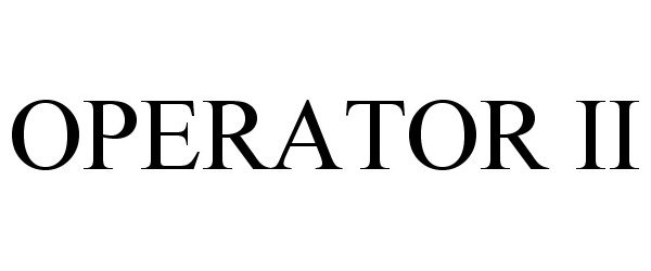 Trademark Logo OPERATOR II