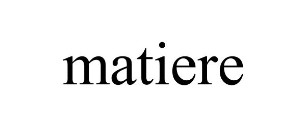 Trademark Logo MATIERE