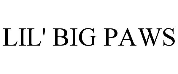 Trademark Logo LIL' BIG PAWS