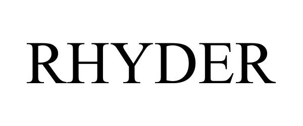 Trademark Logo RHYDER