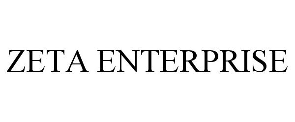 Trademark Logo ZETA ENTERPRISE