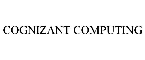 Trademark Logo COGNIZANT COMPUTING