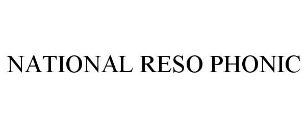  NATIONAL RESO PHONIC