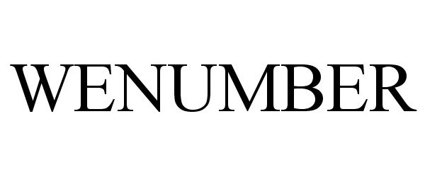 Trademark Logo WENUMBER