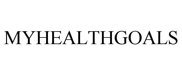 Trademark Logo MYHEALTHGOALS