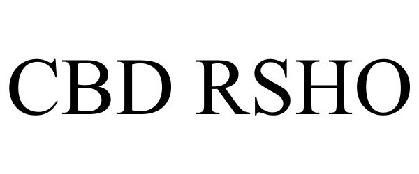 Trademark Logo CBD RSHO