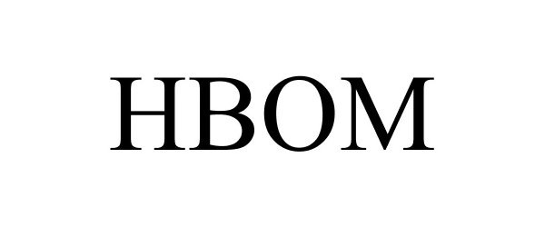 Trademark Logo HBOM