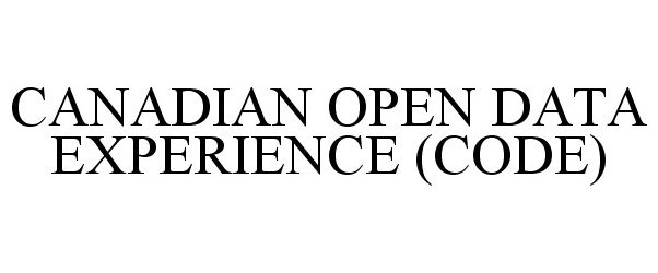  CANADIAN OPEN DATA EXPERIENCE (CODE)