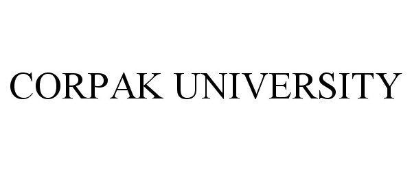 Trademark Logo CORPAK UNIVERSITY
